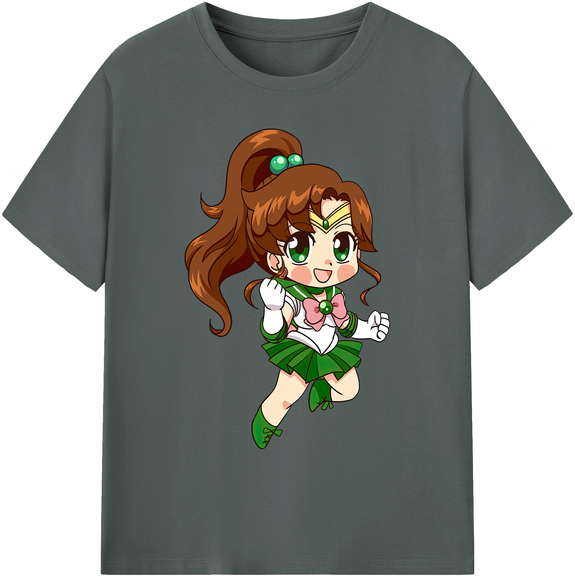 （画像用） 美少女戦士セーラームーン 木野 まこと きの まこと Sailor Moon Kino Makoto （セーラージュピター；Sailor Jupiter） 綿100％ メンズ半袖Tシャツ｜肌触りやわらか＆通気性